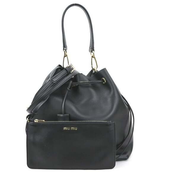 OTHERS Handbags - Miu Miu Miu handbag shoulder bag leather black ladies h30931g